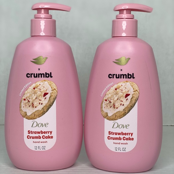 Dove X Crumbl Set of 2 Hand Wash, Strawberry Crumb Cake - Picture 1 of 4